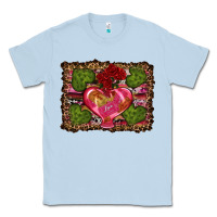 Dusty Blue Western Background Valentine's Day Classic Tee - RanaPortraitStore