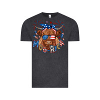 Vintage Black moo rica highland cow Vintage Tee - RanaPortraitStore