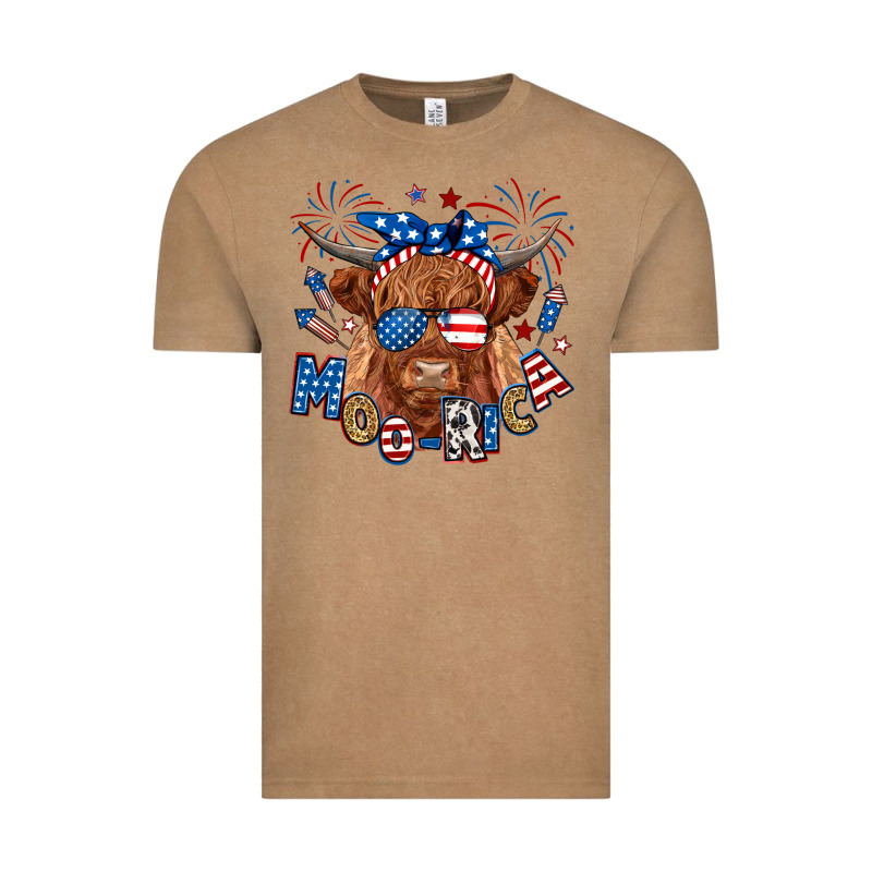 Moo Rica Highland Cow Vintage Tee by RanaPortraitStore | Teevron