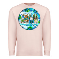 Pale Pink merry christmas Premium Sweatshirt - CowhideDigitalArt
