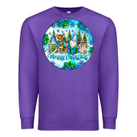 Purple merry christmas Premium Sweatshirt - CowhideDigitalArt