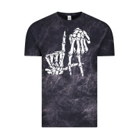 La Hand Sign Lazy Diy Halloween Costume Skeleton Los Angeles Pullover Vintage Tee | Teevron