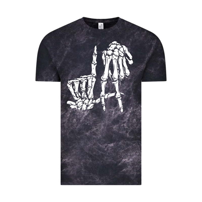 La Hand Sign Lazy Diy Halloween Costume Skeleton Los Angeles Pullover Vintage Tee by trangStudio | Teevron
