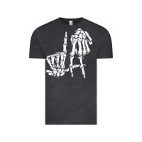 Vintage Black la hand sign lazy diy halloween costume skeleton los angeles pullover Vintage Tee - trangStudio