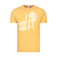 Vintage Mustard la hand sign lazy diy halloween costume skeleton los angeles pullover Vintage Tee - trangStudio