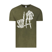 Vintage Olive la hand sign lazy diy halloween costume skeleton los angeles pullover Vintage Tee - trangStudio