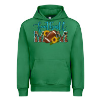 Emerald western leopard camouflage sunflowers  glitter mom football Urban Hoodie - Artiststas
