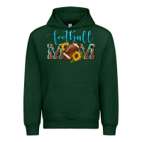 Forest Green western leopard camouflage sunflowers  glitter mom football Urban Hoodie - Artiststas