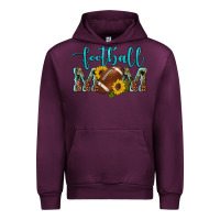 Mauve Wine western leopard camouflage sunflowers  glitter mom football Urban Hoodie - Artiststas