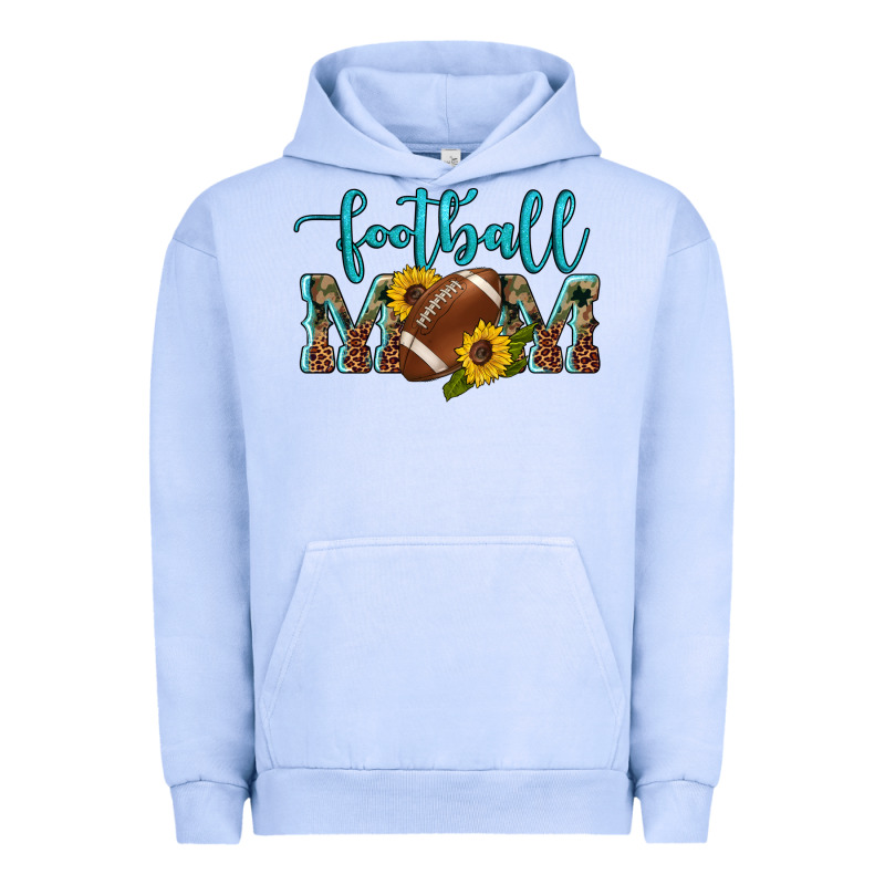 Western Leopard Camouflage Sunflowers  Glitter Mom Football Urban Hoodie by Artiststas | Teevron