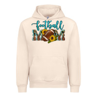Sandshell western leopard camouflage sunflowers  glitter mom football Urban Hoodie - Artiststas