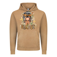 Vintage Camel Silver White Believe Praying Caucasian Messy Bun Vintage Hoodie - texasbilliewilder