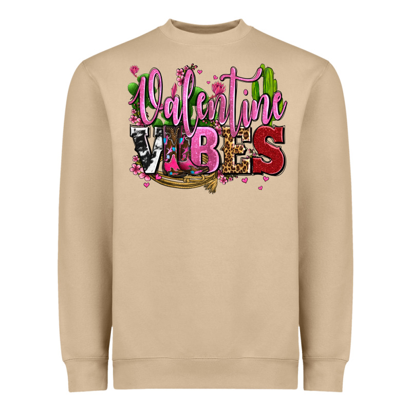 Valentine Vibes With Cowgirl Boots Olivia Heavyweight Sweatshirt by OliviaCreatesArt | Teevron