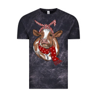 Cloud Black christmas scarf heifer Vintage Tee - RanaPortraitStore