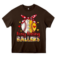 Chocolate Brown busy raising ballers Heavy Core Tee - JahusDesignShop