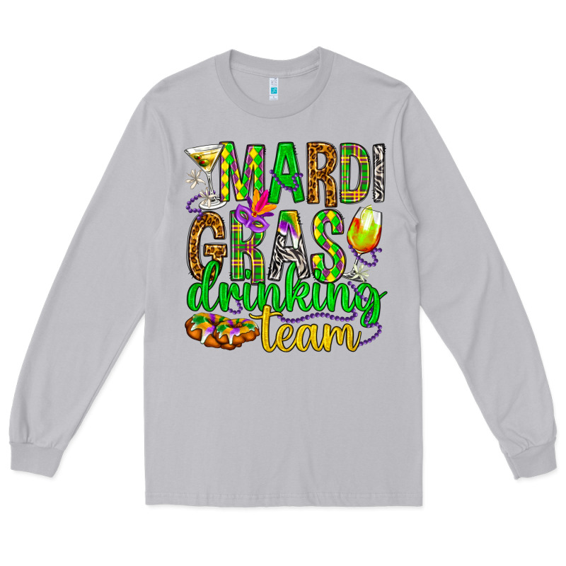 Mardi Gras Drinking Team Long Sleeve Tee by HowdyJamesFarm | Teevron