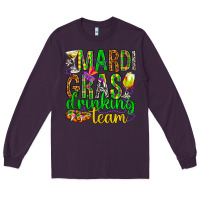 Plum Mardi Gras drinking team Long Sleeve Tee - HowdyJamesFarm