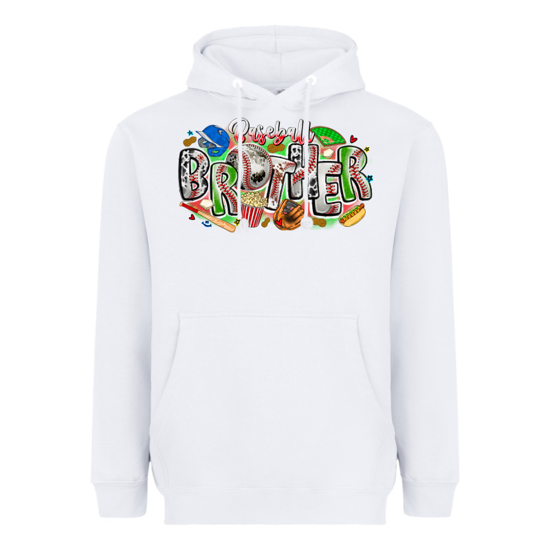 Baseball Brother Heavyweight Hoodie by CowhideDigitalArt | Teevron