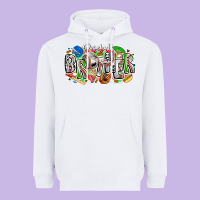 Baseball Brother Heavyweight Hoodie Designed By Cowhidedigitalart