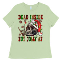 Matcha Dead inside but jolly af Ladies Tee - NancyCooperArtShop