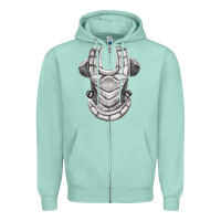 Seafoam Chest Protector Fa Element Zipper Hoodie - FaDigitalArtStudio