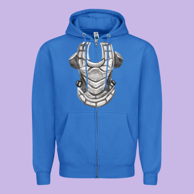 Chest Protector Fa Element Zipper Hoodie Designed By Fadigitalartstudio