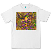 White mardi gras fleur de lis Premium Tee - RanaPortraitStore