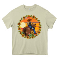 Mossy cowgirl sunflower Heavy Core Tee - MaliasSmallBusiness