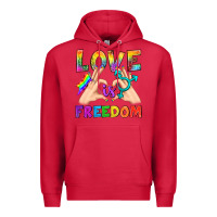 Cardinal Love Is Freedom Premium Hoodie - BundleAndBundleShop