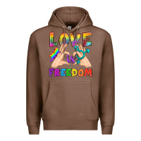Chestnut Love Is Freedom Premium Hoodie - BundleAndBundleShop