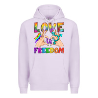Lilac Love Is Freedom Premium Hoodie - BundleAndBundleShop