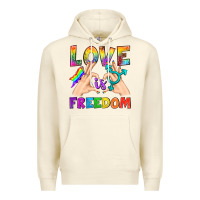 Sandshell Love Is Freedom Premium Hoodie - BundleAndBundleShop