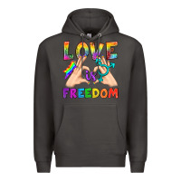 Smoke Love Is Freedom Premium Hoodie - BundleAndBundleShop