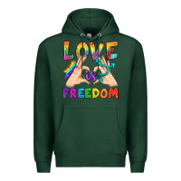 Sports Green Love Is Freedom Premium Hoodie - BundleAndBundleShop