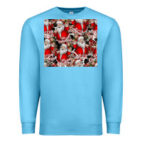Ocean Blue Merry Christmas Premium Sweatshirt - CowhideDigitalArt