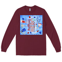 Burgundy healthcare hero Long Sleeve Tee - TumblerDesignByShophia