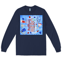 Navy healthcare hero Long Sleeve Tee - TumblerDesignByShophia