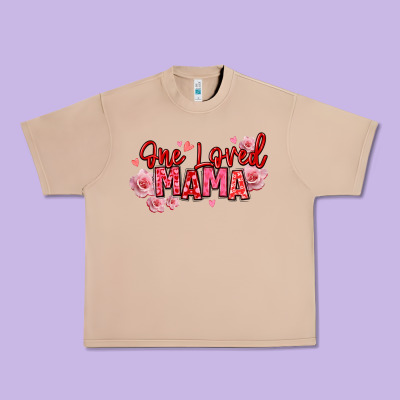One Loved Mama Valentine's Day Urban Heavy Tee Designed By Texasbilliewilder