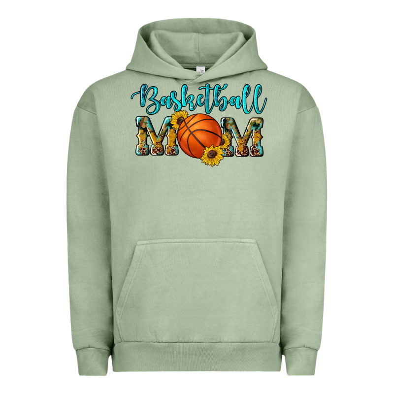 Western Leopard Camouflage Sunflowers Glitter Mom Basketball Urban Hoodie by Artiststas | Teevron