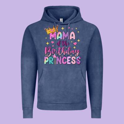 Mama Of The Birthday Princess Vintage Hoodie Designed By Nancycooperartshop