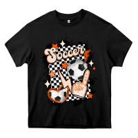 Black vintage soccer Heavy Core Tee - MaliasSmallBusiness