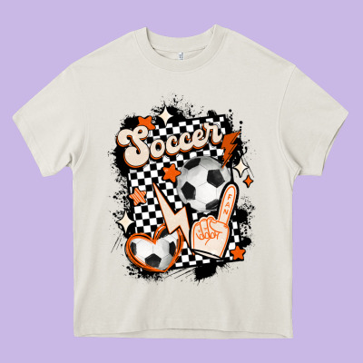 Vintage Soccer Heavy Core Tee Designed By Maliassmallbusiness
