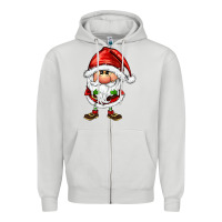 Dove Grey santa gnomes Zipper Hoodie - FaDigitalArtStudio