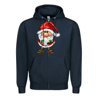 Navy santa gnomes Zipper Hoodie - FaDigitalArtStudio