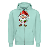 Seafoam santa gnomes Zipper Hoodie - FaDigitalArtStudio