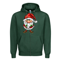 Sports Green santa gnomes Zipper Hoodie - FaDigitalArtStudio