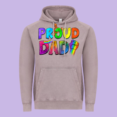 Proud Dad Vintage Hoodie Designed By Nancycooperartshop