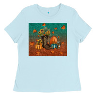 Baby Blue fall tumbler Ladies Tee - RanaPortraitStore