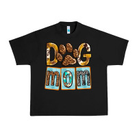 Black Dog Mom with Paw Urban Heavy Tee - texasbilliewilder