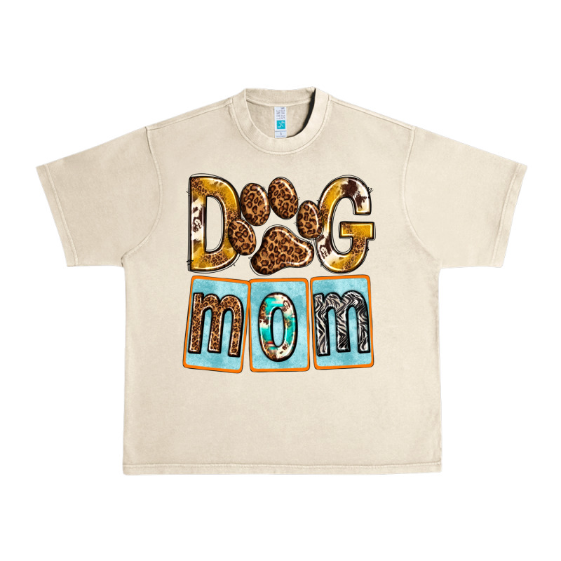 Dog Mom With Paw Urban Heavy Tee by texasbilliewilder | Teevron
